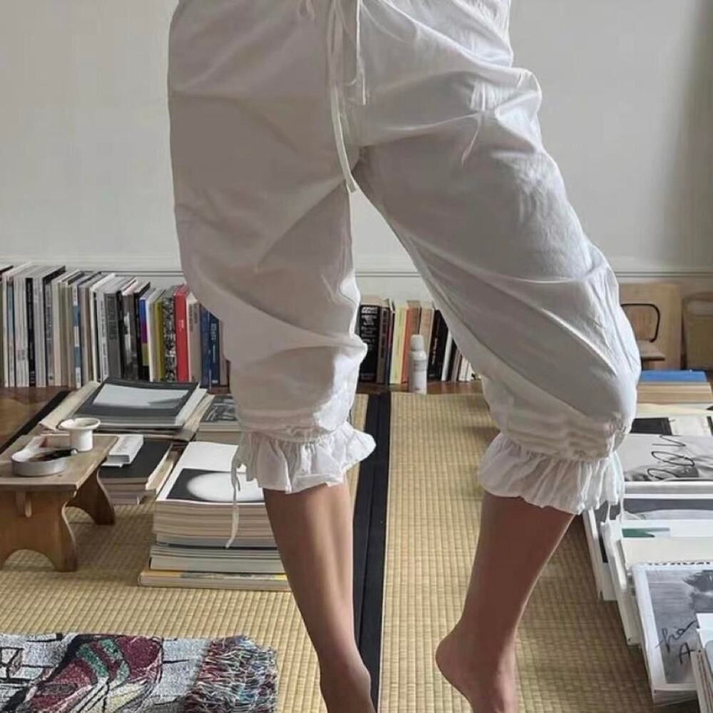 Coucou intimates white cotton capri pants - Picture 2 of 4